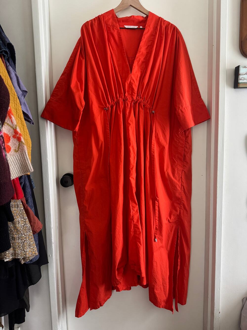CARLA ROCKMORE - CINCHED WAIST SHIRT MAXI DRESS - caftan